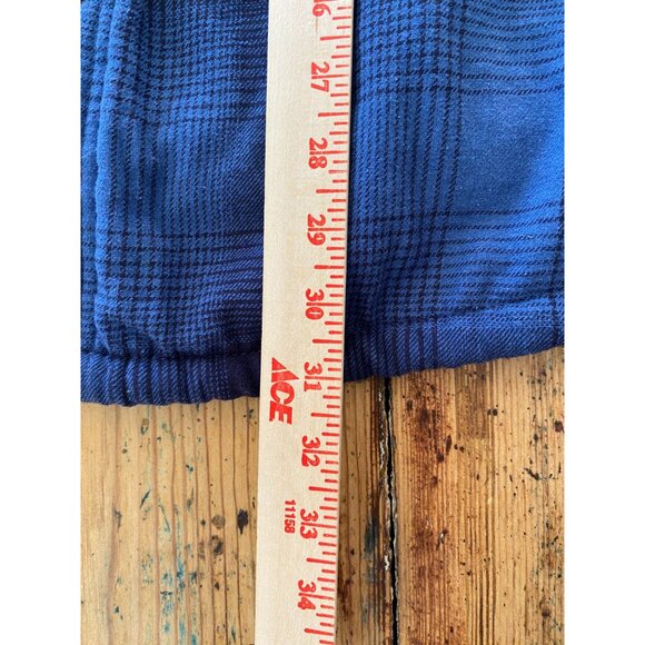 Wrangler Authentics Mens Sherpa-Lined Plaid Shirt Jacket Blue 3XL/3TG Outerwear - Picture 8 of 8